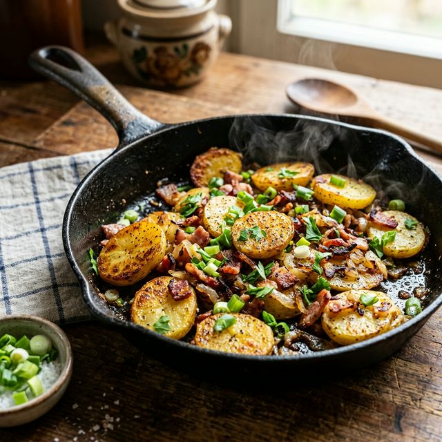 Goldbraune Bratkartoffeln wie bei Oma