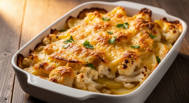 Kartoffel-Auflauf mit Blumenkohl