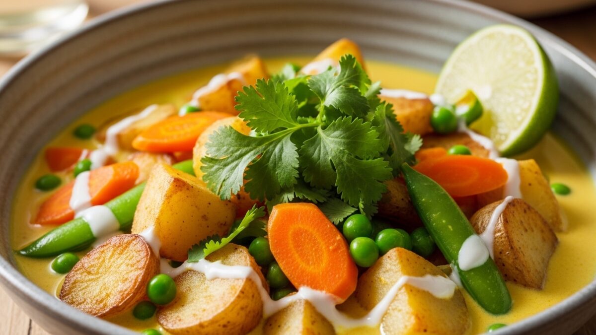 Kartoffel-Gemüse-Curry mit Kokosmilch