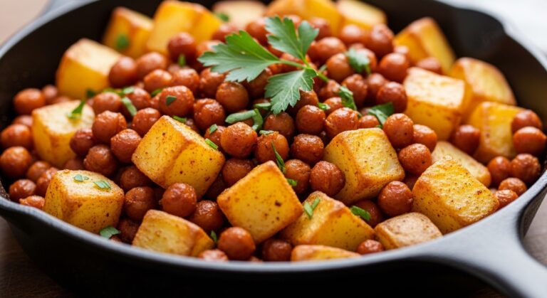 Kartoffel-Kichererbsen-Pfanne vegan