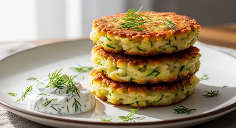 Kartoffel-Zucchini-Puffer knusprig