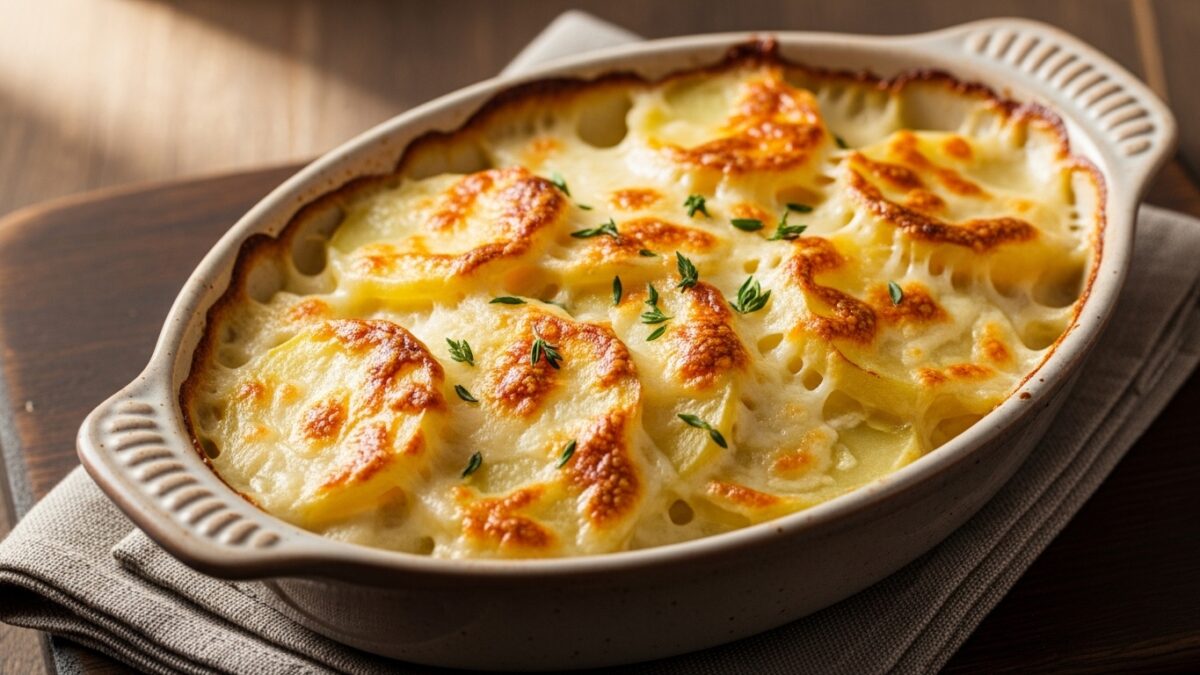 Kartoffelgratin mit Frischkäse