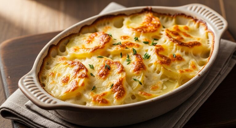 Kartoffelgratin mit Frischkäse