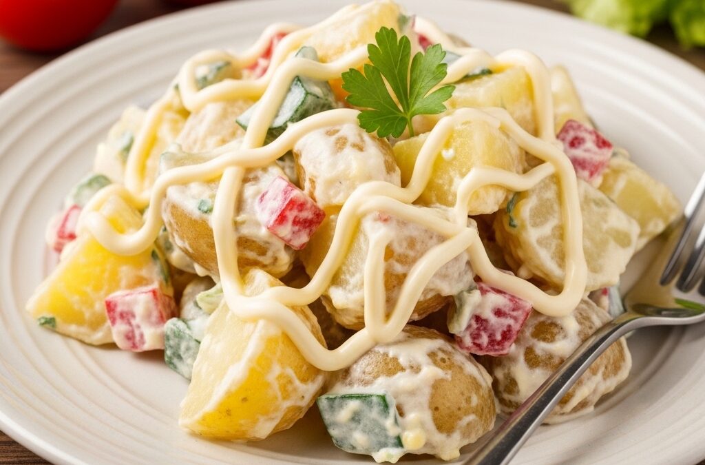 Kartoffelsalat mit Mayonnaise klassisch