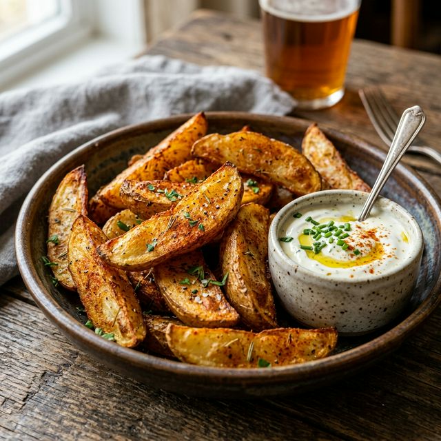 Knusprige Kartoffelecken aus dem Ofen